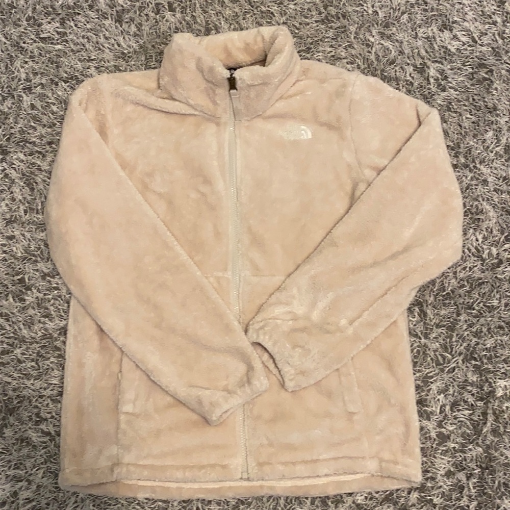 The North Face girls XL (18) off white full zip OSO FLEECE